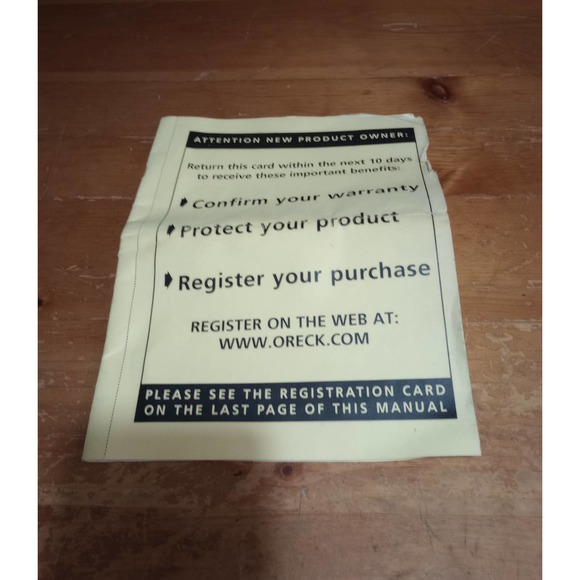 Oreck XL Upright Vacuum Cleaner XL2700RH Instruction Manual Replacement Part - Picture 1 of 4